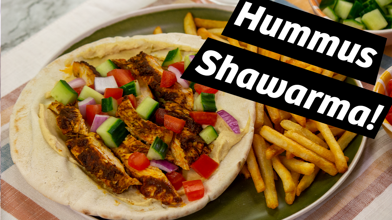 Hummus Chicken Shawarma! Midamar Halal