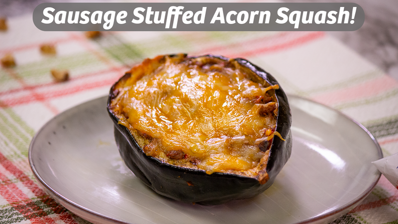 Sausage Stuffed Acorn Squash!