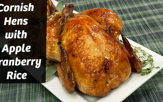 Cornish Hens with Apple Cranberry Rice Stuffing