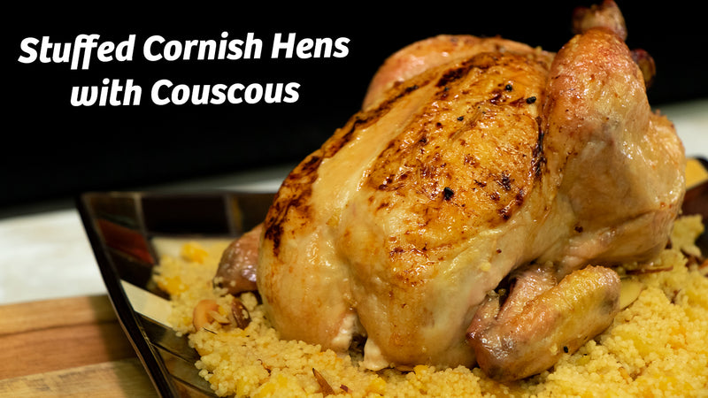 Cornish Hens Stuffed with Apricot Couscous