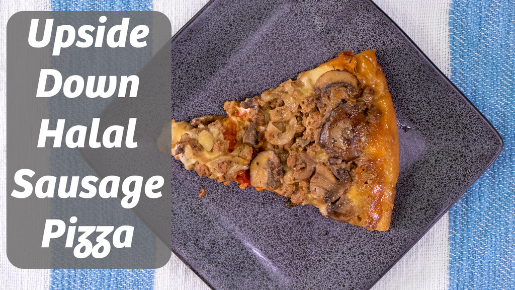 UpsideDown Halal Sausage Pizza! Midamar Halal