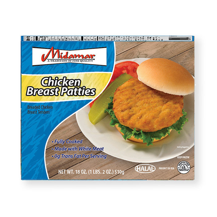 Halal Fully Cooked Chicken Breast Patties