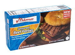 Halal Quarter Pound Seasoned Beef Patties